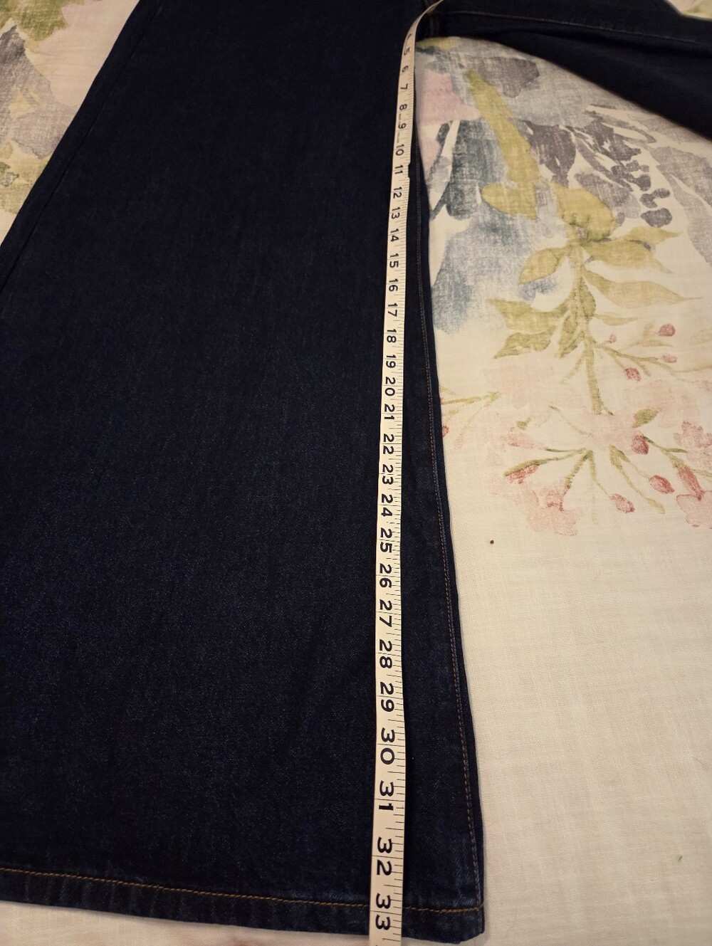 MESHKI Jen‎ Indigo Blue Wide Leg Flare Denim Jeans Women's SZ 14 Ultra Wide NWT - Picture 9 of 16